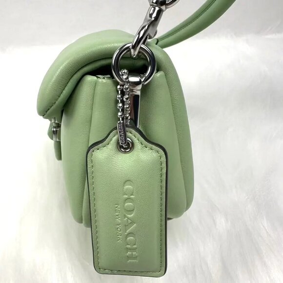 Coach Pillow Tabby Shoulder Bag 20 Leather Pale Pistachio - Picture 5 of 8